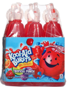 Kool-Aid Bursts Tropical Punch Soft_ Bottles - 6 pk (Pack of 2) 6.75 fl oz.
